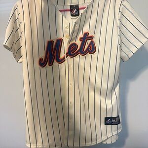 White Pinstripe Mets Jersey